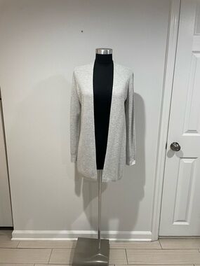 Cyrus Light Gray Open-Front Women's Cardigan